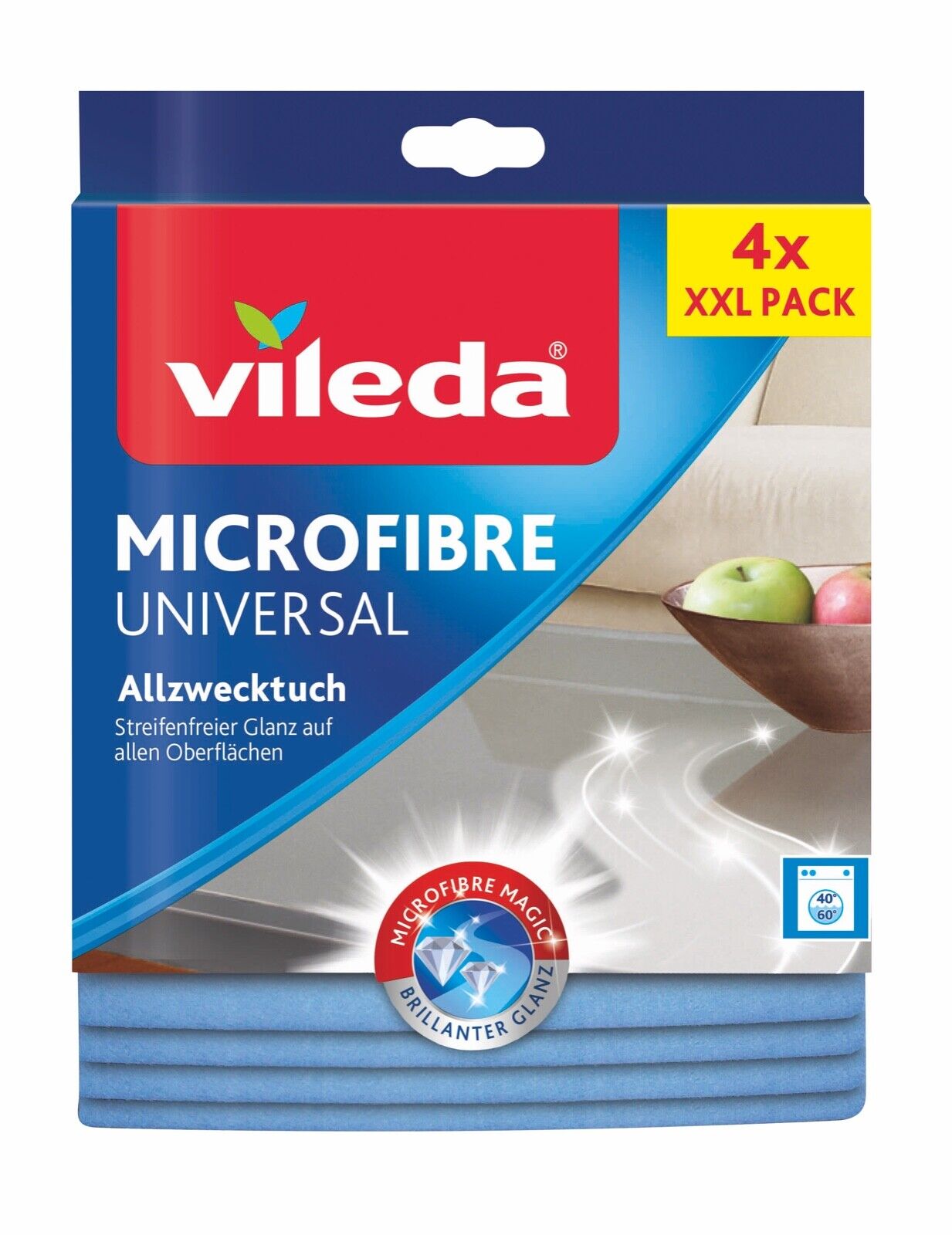 Vileda® Allzwecktuch Microfaser Universal 4er Spar-Pack