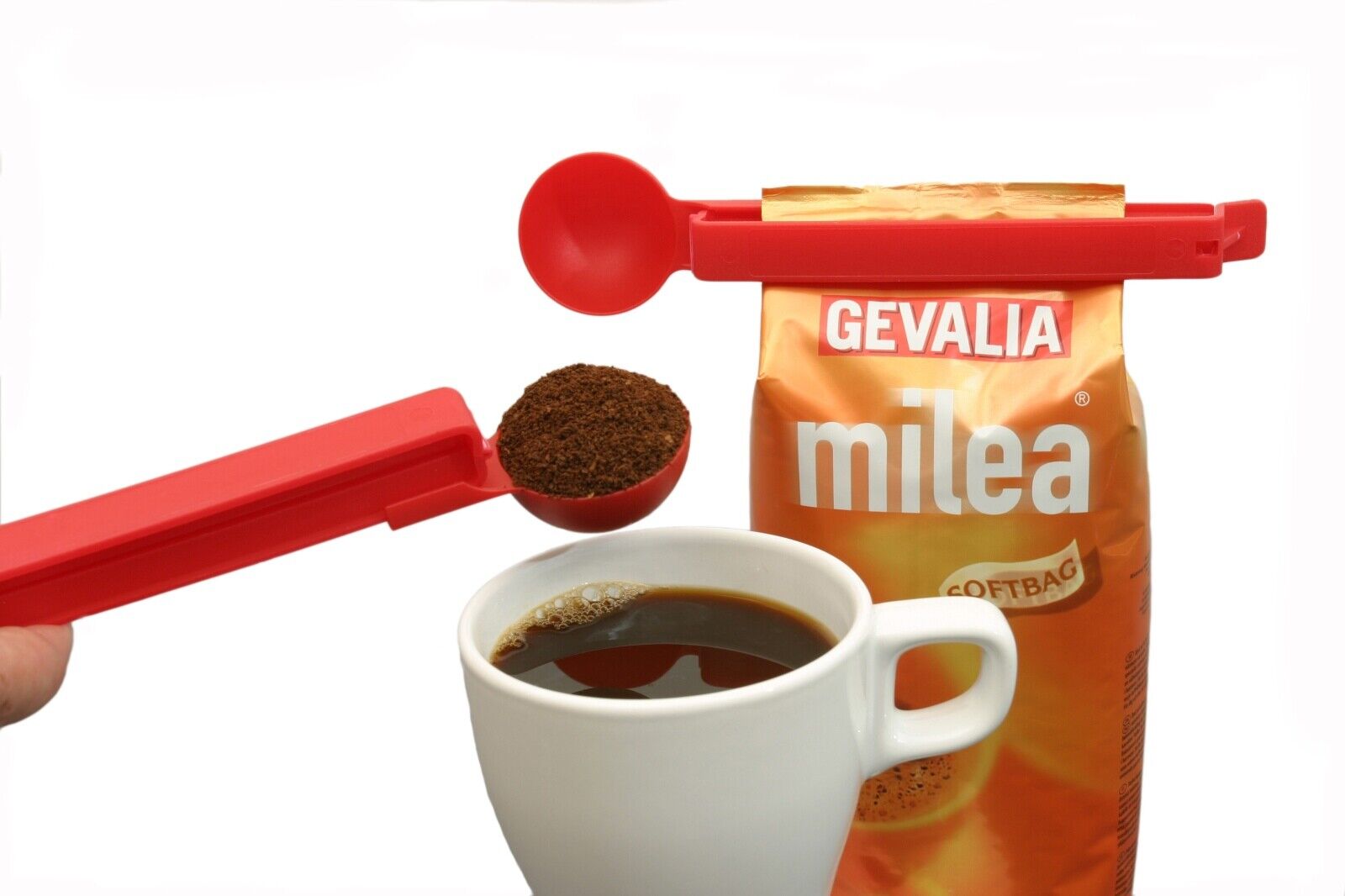 BRIX CoffeeLock™ Verschlussklemme Kaffee mit Messlöffel by WeLoc®