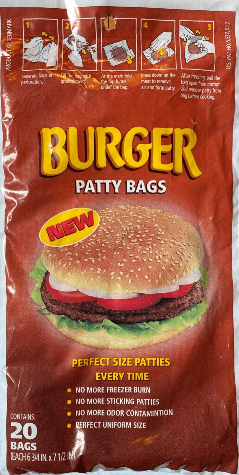 Schur Burger-Patty-Bags Taschen 20er Pack by BRIX