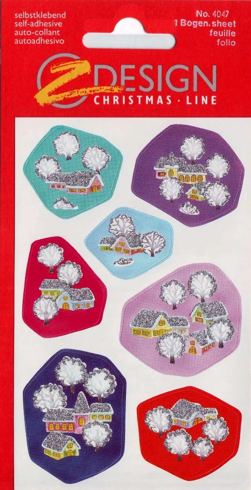 Zweckform Winter-Sticker Motiv-Etiketten 7 Motive selbstklebend