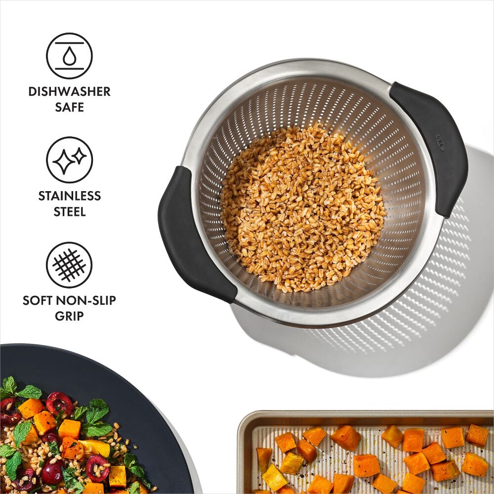 OXO Good Grips® Edelstahl-Küchensieb 2,8 L – Bild 2